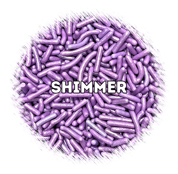 Shimmer Soft Purple Jimmies | www.sprinklebeesweet.com