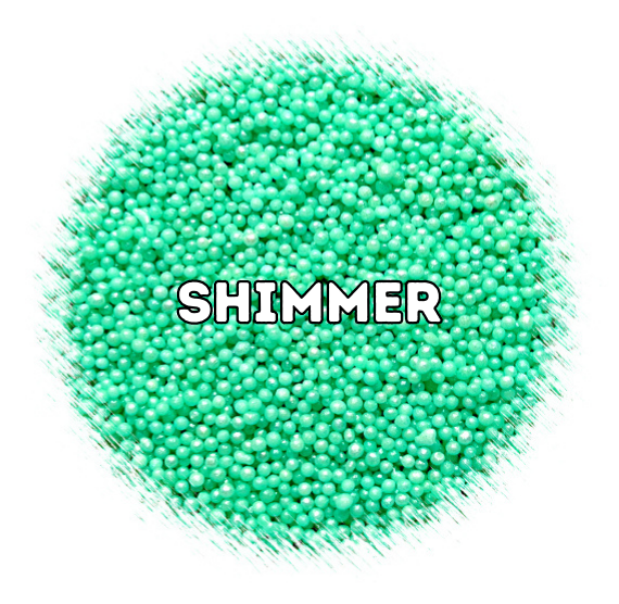 Bulk Nonpareils: Shimmer Seafoam Green | www.sprinklebeesweet.com