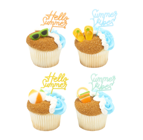Summer Fun Beach Sugar Toppers: LAST SET 98 PIECES