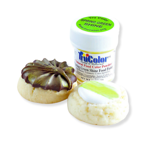 TruColor Spring Green Shine Food Paint Powder | www.sprinklebeesweet.com