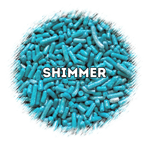 Shimmer Teal Jimmies | www.sprinklebeesweet.com