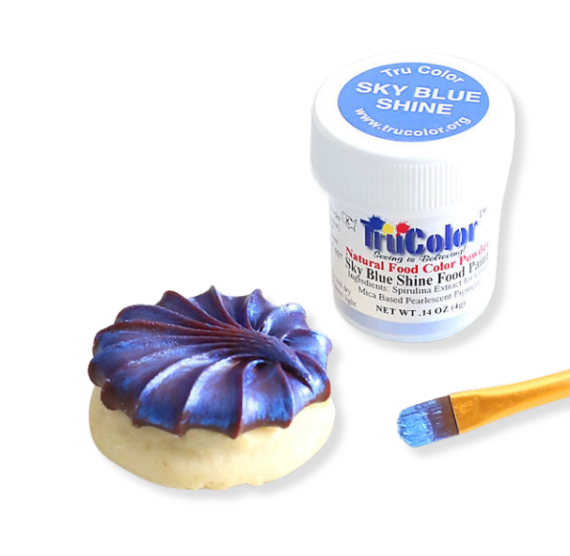 TruColor Sky Blue Shine Food Paint Powder | www.sprinklebeesweet.com