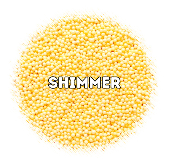 Bulk Nonpareils: Shimmer Soft Yellow | www.sprinklebeesweet.com