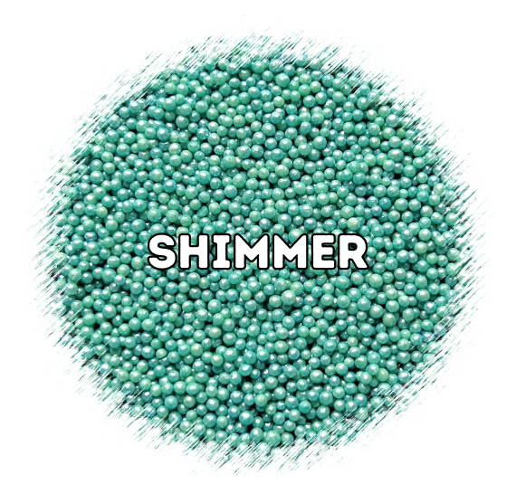 Shimmer Sea Green Nonpareils | www.sprinklebeesweet.com