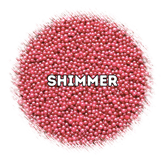 Shimmer Red Raspberry Pink Nonpareils | www.sprinklebeesweet.com