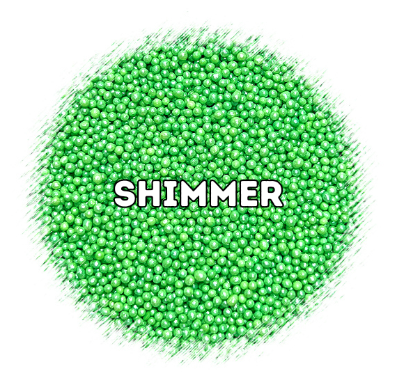 Shimmer Deep Mint Green Nonpareils | www.sprinklebeesweet.com
