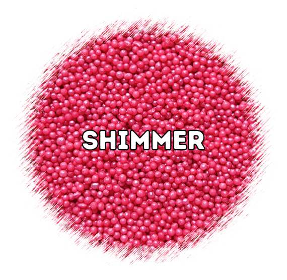 Shimmer Deep Pink Nonpareils | www.sprinklebeesweet.com