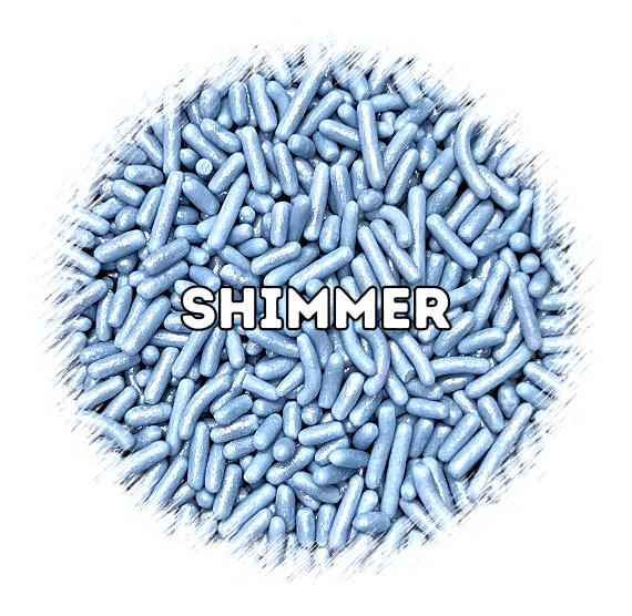 Shimmer Soft Blue Jimmies | www.sprinklebeesweet.com