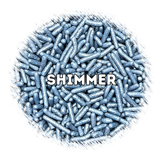 Shimmer Slate Blue Jimmies | www.sprinklebeesweet.com