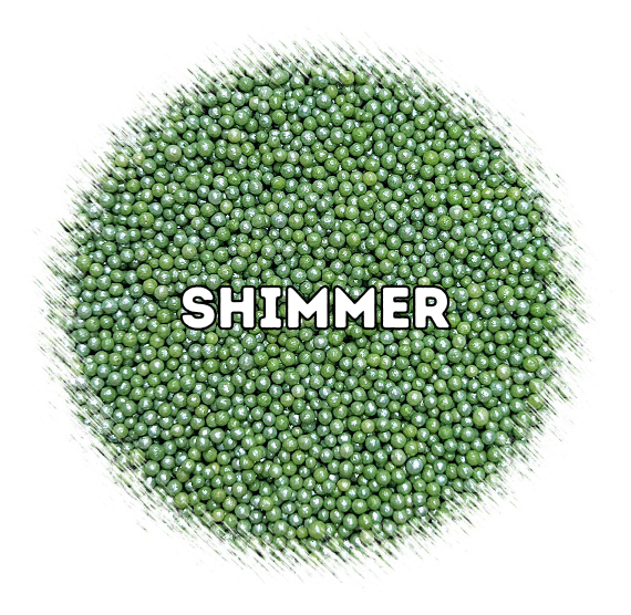 Shimmer Deep Sage Green Nonpareils | www.sprinklebeesweet.com
