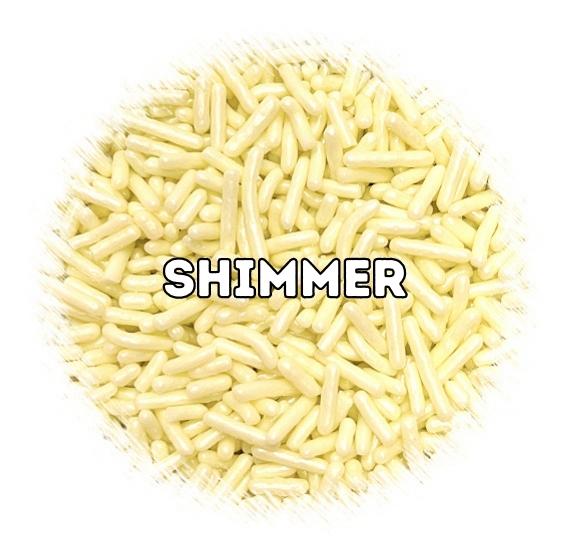 Shimmer Pastel Yellow Jimmies Sprinkles | www.sprinklebeesweet.com