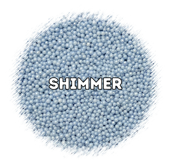 Shimmer Pale Gingham Blue Nonpareils | www.sprinklebeesweet.com