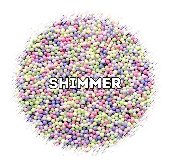 Shimmer Pastel Sea Mist Nonpareils Mix | www.sprinklebeesweet.com