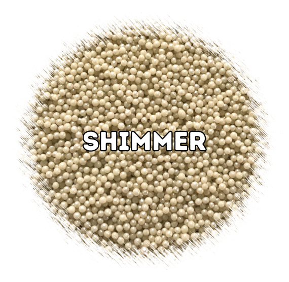 Shimmer Nonpareils: Light Khaki | www.sprinklebeesweet.com