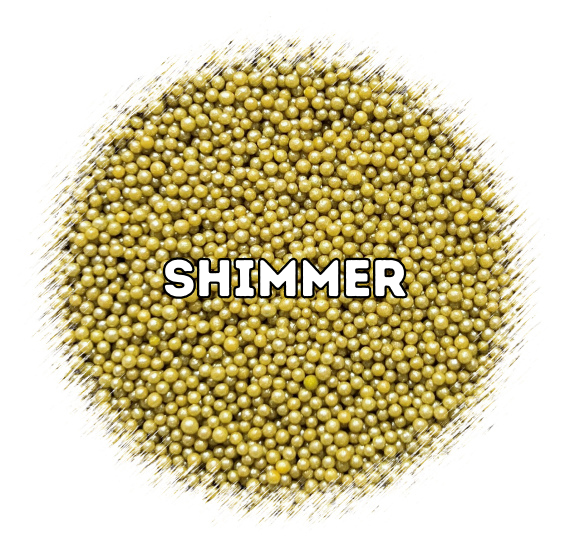 Shimmer Deep Chartreuse Nonpareils | www.sprinklebeesweet.com