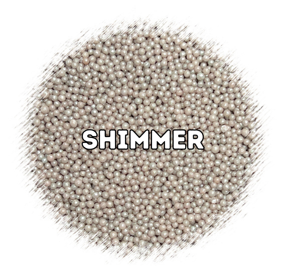 Shimmer Nonpareils: Light Taupe | www.sprinklebeesweet.com