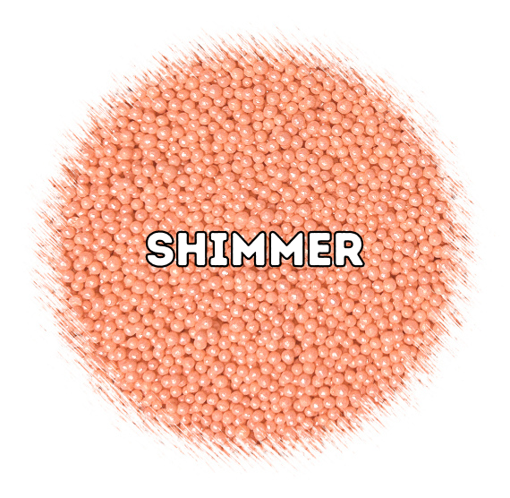 Shimmer Light Coral Nonpareils | www.sprinklebeesweet.com