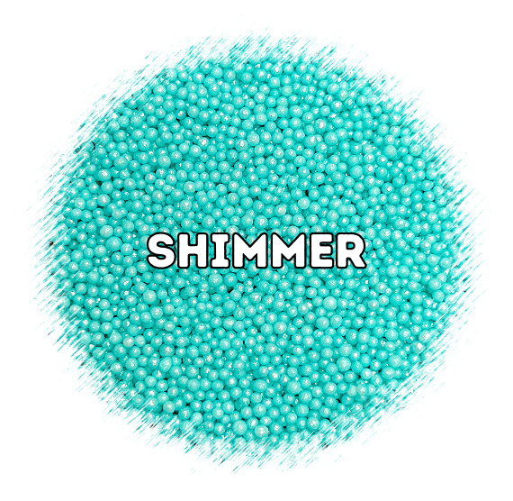 Shimmer Aqua Nonpareils | www.sprinklebeesweet.com