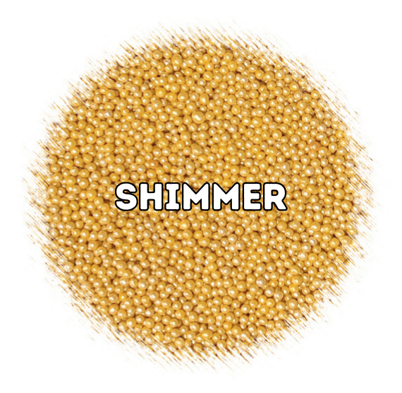 Shimmer Soft Gold Nonpareils | www.sprinklebeesweet.com