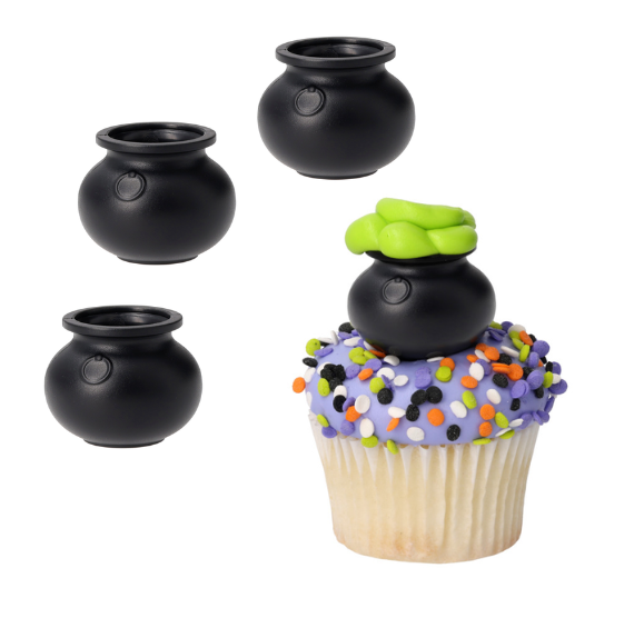 Mini Cauldron Cupcake Toppers | www.sprinklebeesweet.com