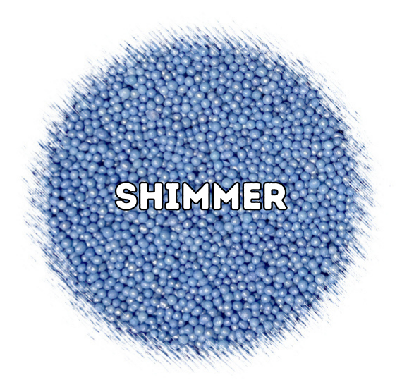 Shimmer Cornflower Blue Nonpareils | www.sprinklebeesweet.com