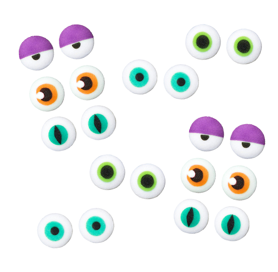 Monster Eyes Sugar Toppers: LAST SET OF 23 SETS OF EYES | www.sprinklebeesweet.com