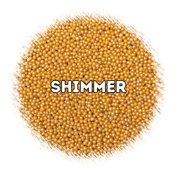 Shimmer Pure Gold Nonpareils | www.sprinklebeesweet.com