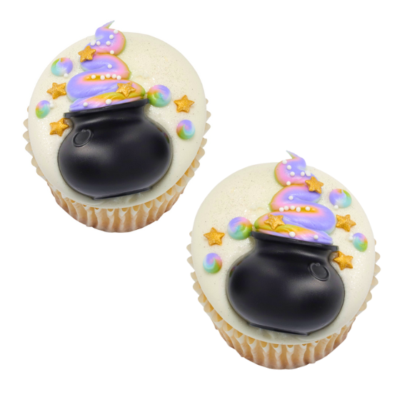 Mini Cauldron Cupcake Toppers | www.sprinklebeesweet.com