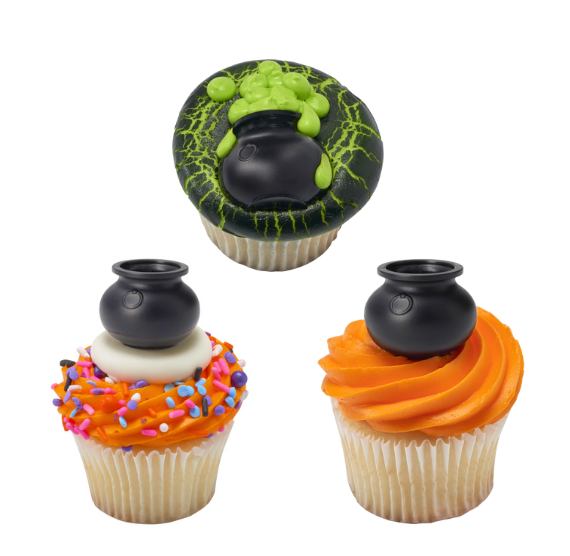 Mini Cauldron Cupcake Toppers | www.sprinklebeesweet.com