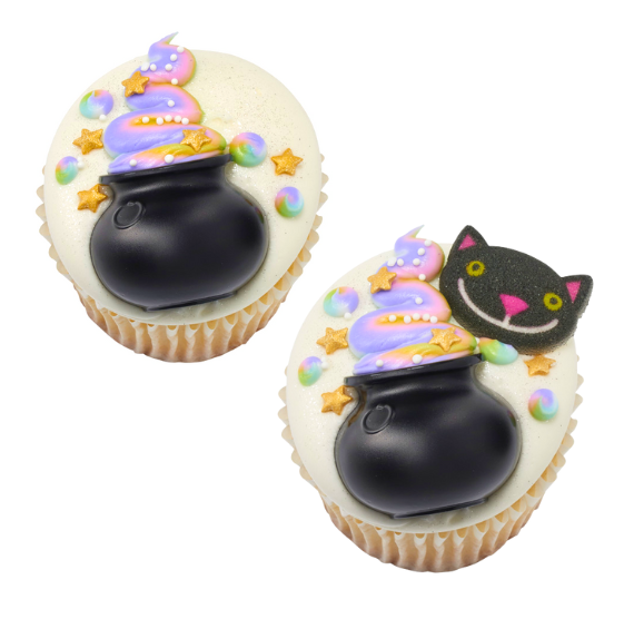 Mini Cauldron Cupcake Toppers | www.sprinklebeesweet.com