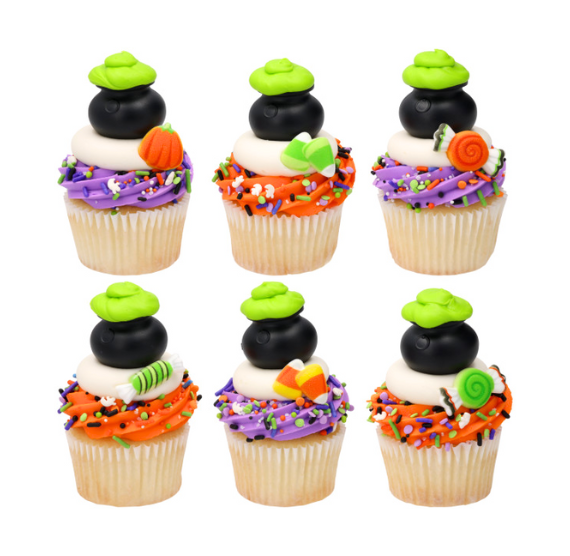Mini Cauldron Cupcake Toppers | www.sprinklebeesweet.com