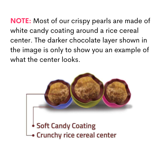 Sprinkle-It® 6mm Chocolate Crispy Pearls: Shimmer Soft Orange | www.sprinklebeesweet.com
