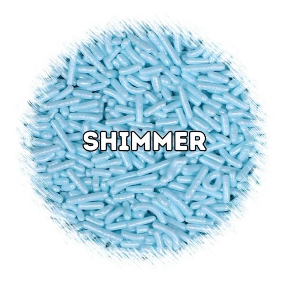 Shimmer Light Blue Jimmies Sprinkles | www.sprinklebeesweet.com