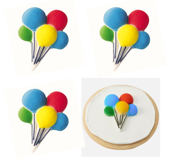 Party Balloons Sugar Toppers Box Set | www.sprinklebeesweet.com