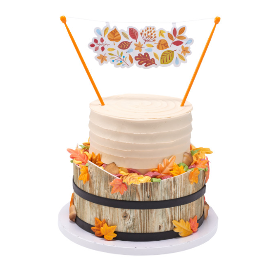 Fall Banner Cake Topper | www.sprinklebeesweet.com