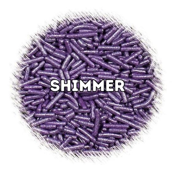Shimmer Purple Jimmies Sprinkles | www.sprinklebeesweet.com