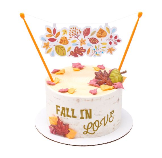 Fall Banner Cake Topper | www.sprinklebeesweet.com