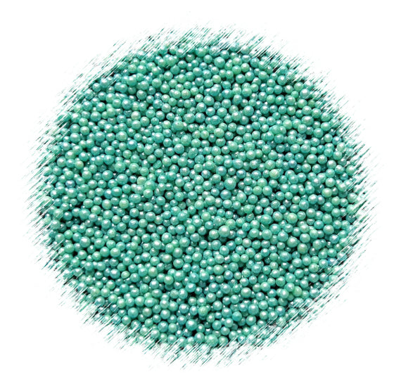 Bulk Nonpareils: Shimmer Sea Green | www.sprinklebeesweet.com