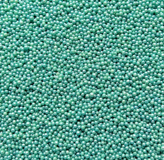 Shimmer Sea Green Nonpareils | www.sprinklebeesweet.com
