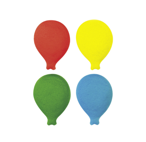 Primary Colored Balloon Sugar Toppers | www.sprinklebeesweet.com