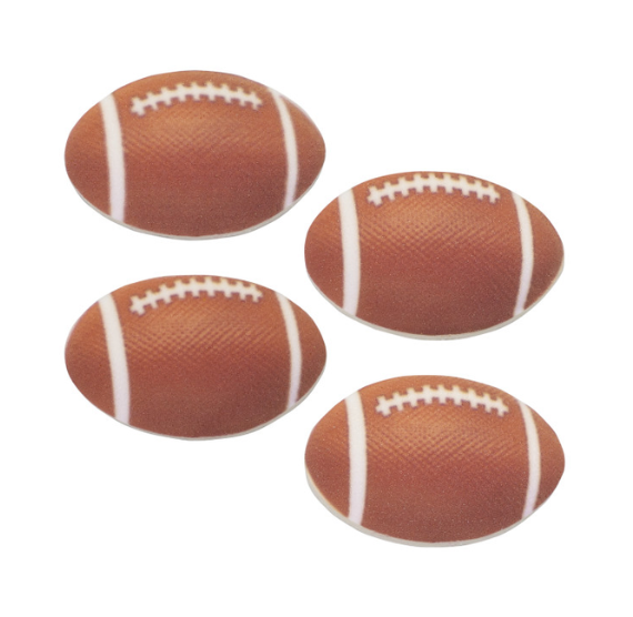 Football Edible Icing Decorations: 36 Count | www.sprinklebeesweet.com