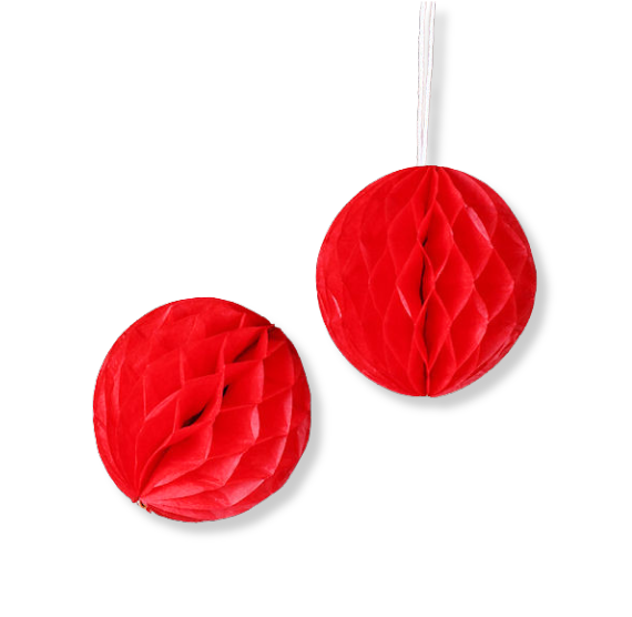 Red Honeycomb Tissue Balls: 2" | www.sprinklebeesweet.com