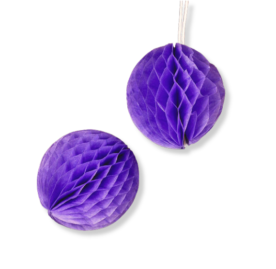 Grape Purple Honeycomb Tissue Balls: 2" | www.sprinklebeesweet.com