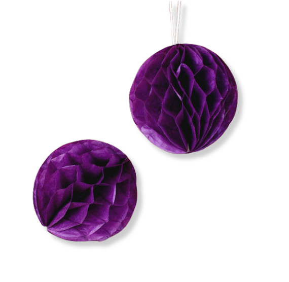 Dark Purple Honeycomb Tissue Balls: 2" | www.sprinklebeesweet.com