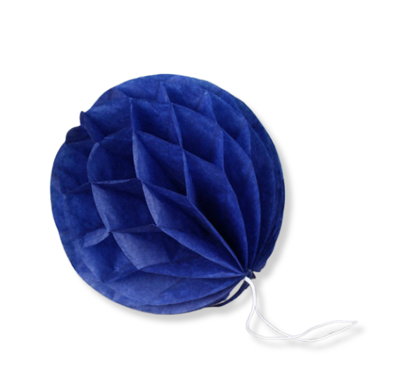 Navy Blue Honeycomb Tissue Balls: 3" | www.sprinklebeesweet.com