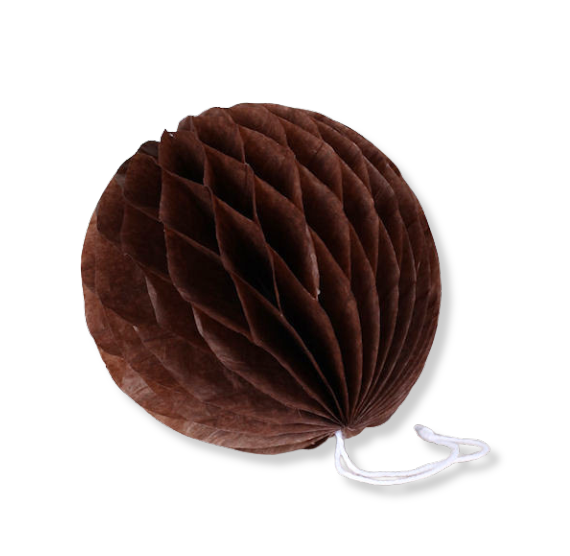 Brown Honeycomb Tissue Balls: 3" | www.sprinklebeesweet.com