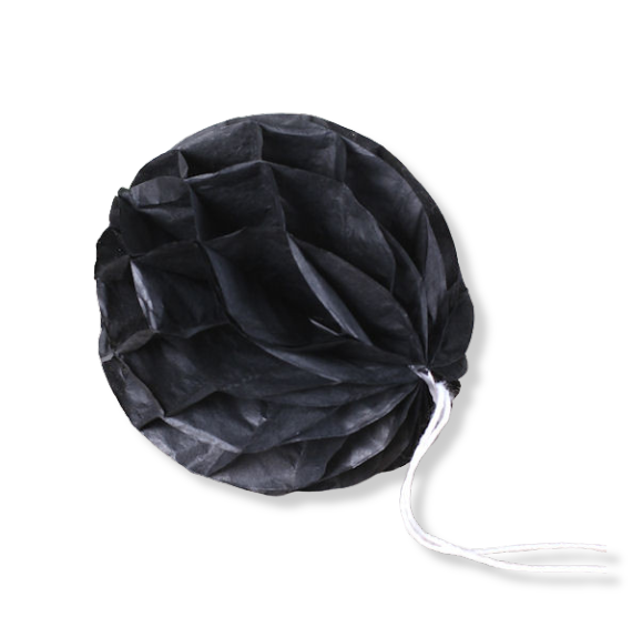 Black Honeycomb Tissue Balls: 3" | www.sprinklebeesweet.com