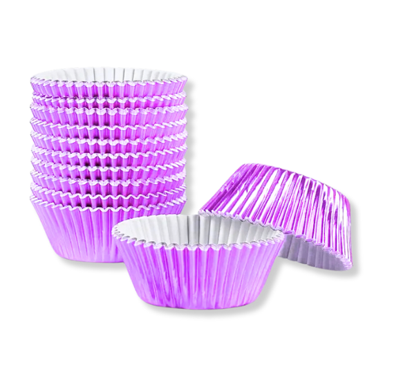 Light Purple Foil Cupcake Liners | www.sprinklebeesweet.com