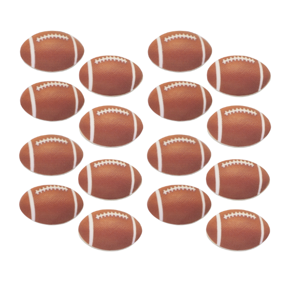 Football Edible Icing Decorations: 36 Count | www.sprinklebeesweet.com