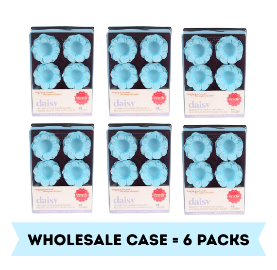 Daisy Flower Candy Cups: Light Blue - Single Box or WHOLESALE CASE | www.sprinklebeesweet.com